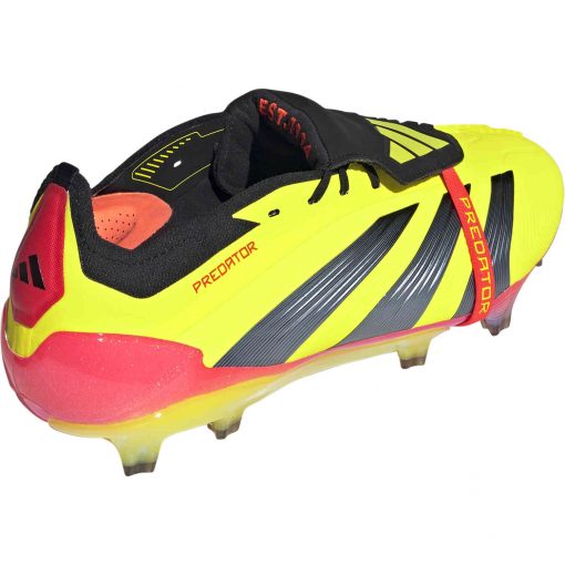 adidas Predator Plus FG Firm Ground - Team Solar Yellow 2 & Core Black with Solar Red - Image 4