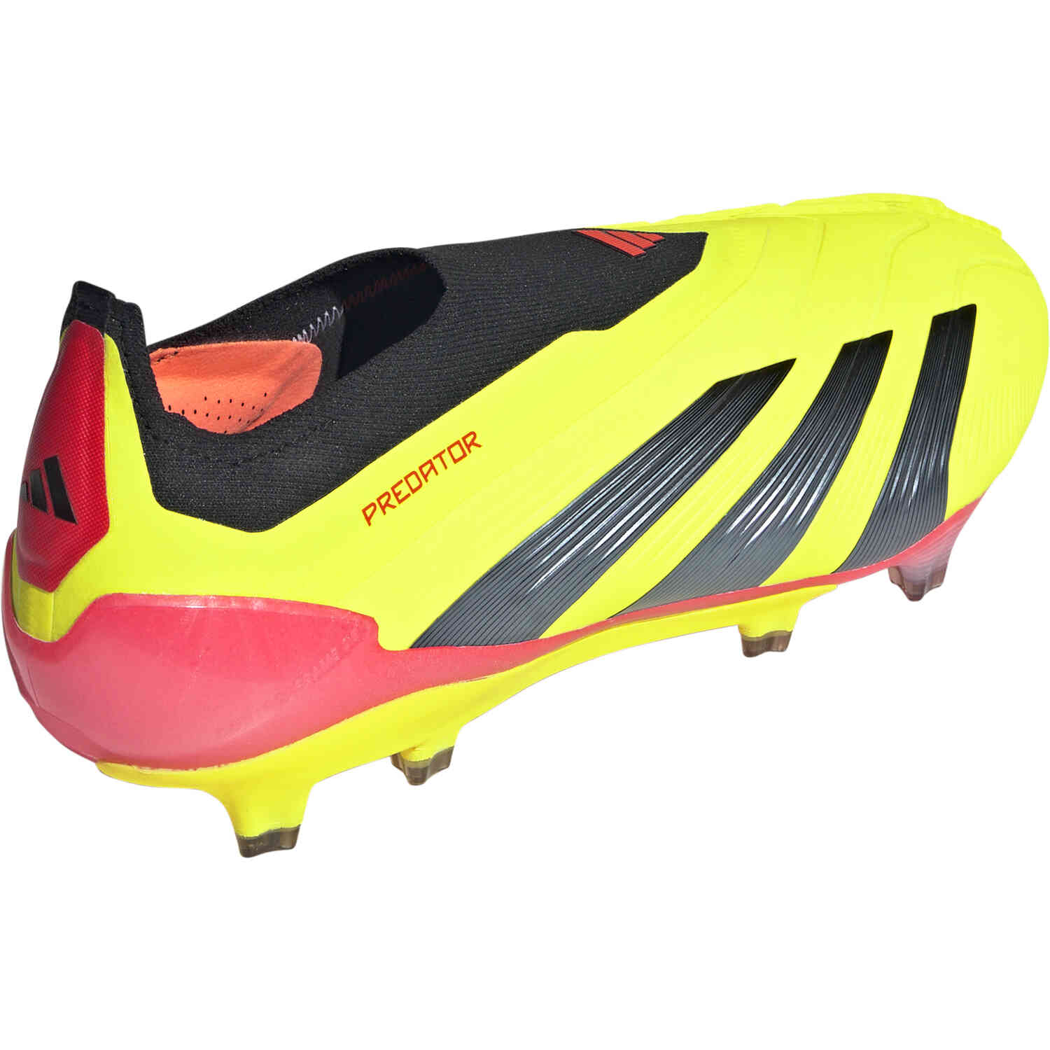 adidas Predator Laceless Elite FG Firm Ground Team Solar Yellow 2 Core Black with Solar Red Soccer Master