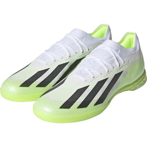 adidas X Crazyfast.1 Indoor Shoes - White, Black & Lucid Lemon - Soccer ...
