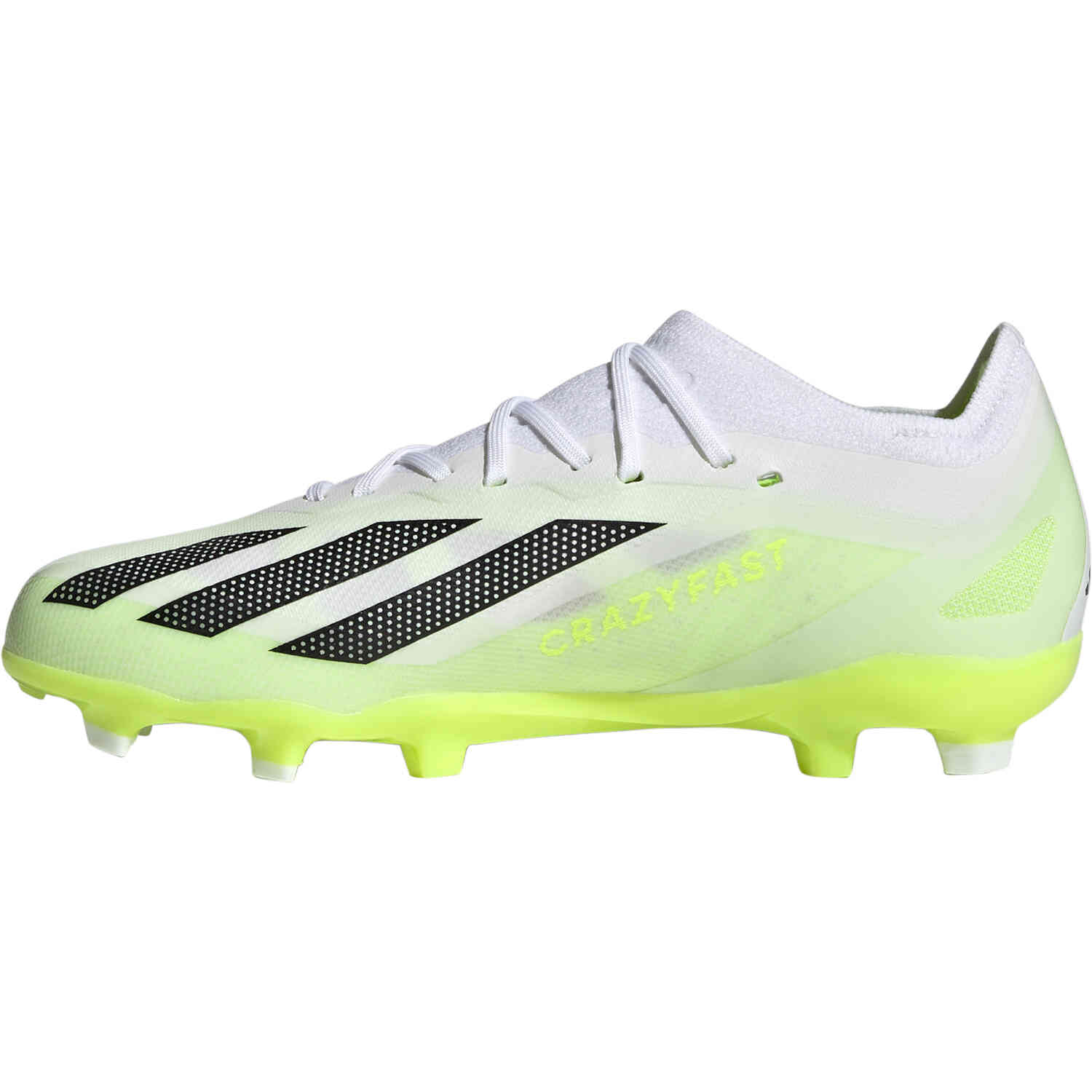 Top Quality Soccer Cleats Kids adidas X Crazyfast.1 Firm Ground Soccer  Cleats White, Black  Lucid Lemon Soccer Master