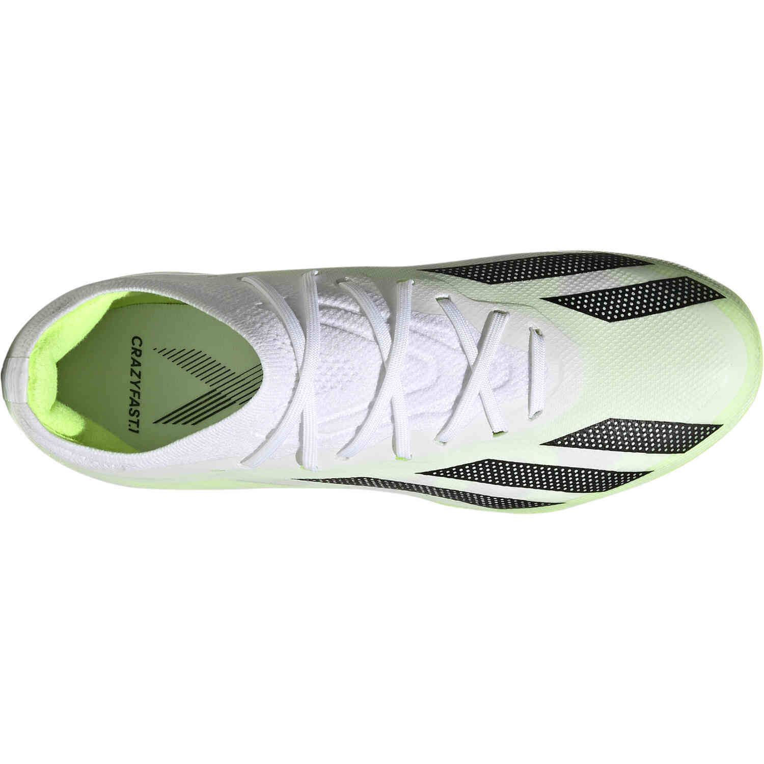 Kids adidas X Crazyfast.1 Firm Ground Soccer Cleats White Black