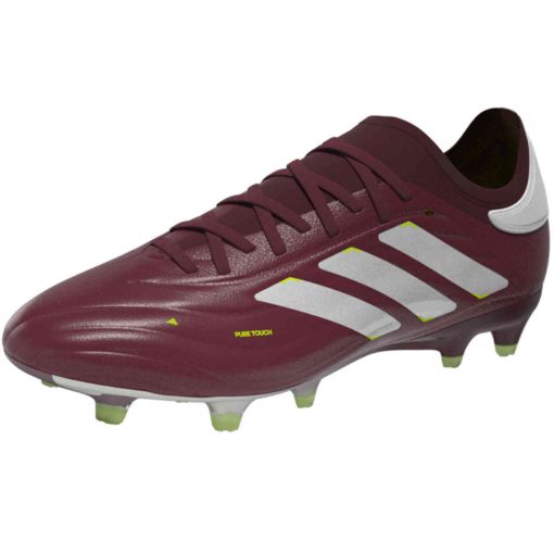 adidas Copa Pure 2 Plus FG Firm Ground - Shadow Red & Ftwr White with Team Solar Yellow 2
