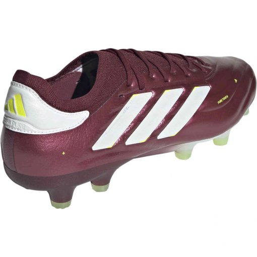 adidas Copa Pure 2 Plus FG Firm Ground - Shadow Red & Ftwr White with Team Solar Yellow 2 - Image 4