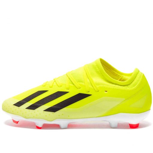 Kids adidas X Crazyfast League FG Firm Ground Soccer Cleats - Team Solar Yellow 2, Core Black & White - Image 2