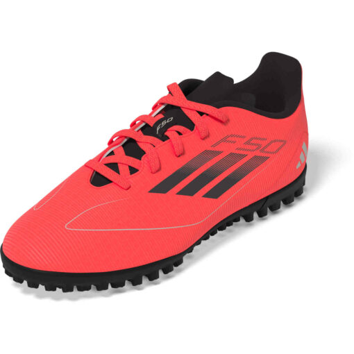 Kids adidas F50 Club TF Turf - Turbo & Aurora Black with Platin Met.