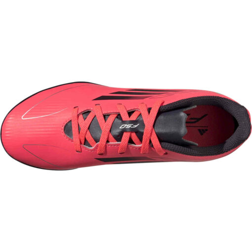 Kids adidas F50 Club TF Turf - Turbo & Aurora Black with Platin Met. - Image 5