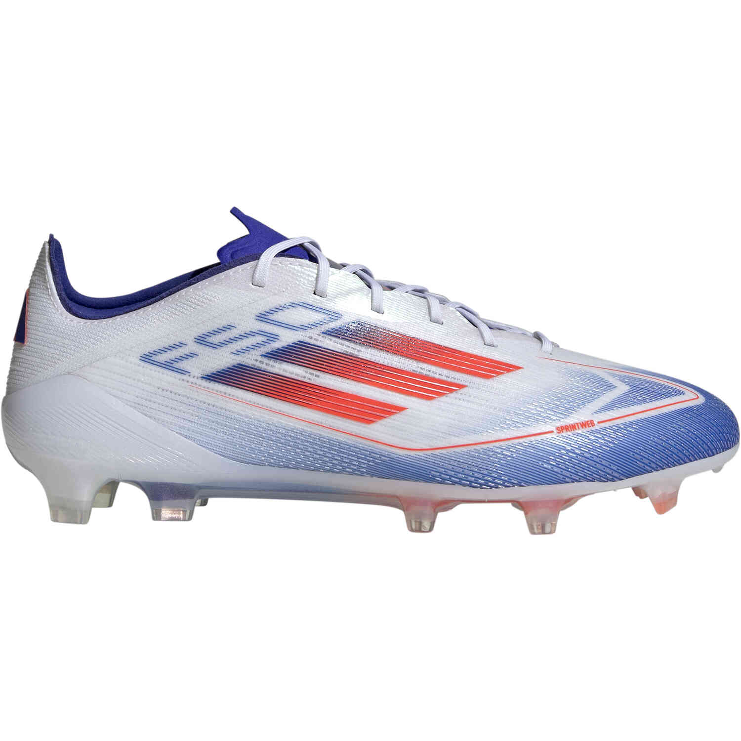 Adidas F50 Elite FG - Ftwr white & Solar red with Lucid blue