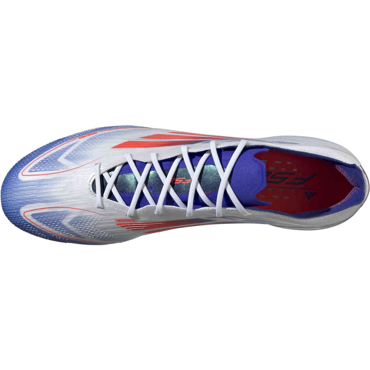 Adidas F50 Elite FG - Ftwr white & Solar red with Lucid blue