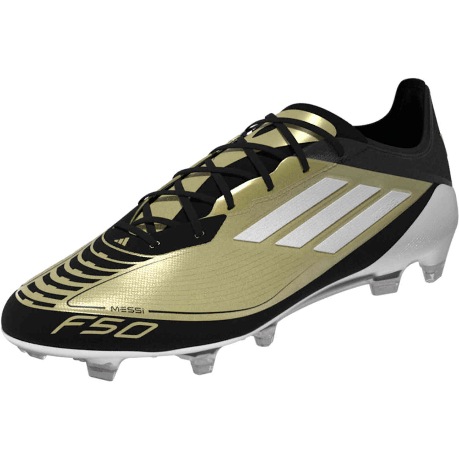 adidas Messi F50 Elite FG Firm Ground Gold Met. Ftwr White with Core Black Soccer Master