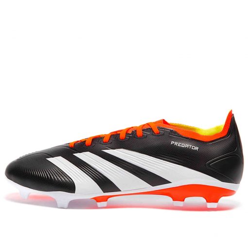 Adidas Predator Low League FG - Core Black & Ftwr White with Solar Red - Image 2