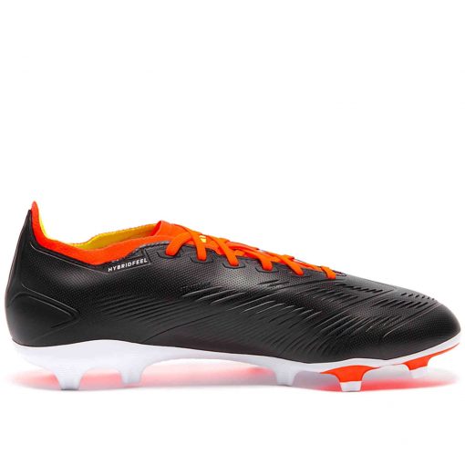 Adidas Predator Low League FG - Core Black & Ftwr White with Solar Red - Image 3