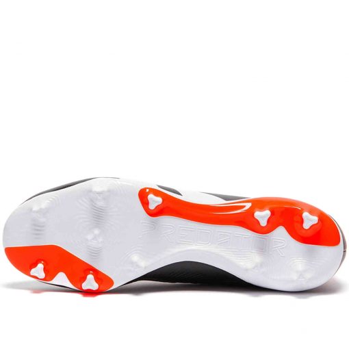 Adidas Predator Low League FG - Core Black & Ftwr White with Solar Red - Image 5