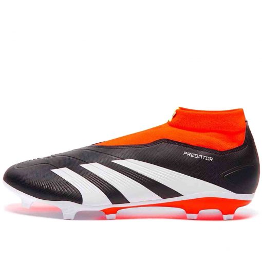 Adidas Predator Laceless League FG Core Black Ftwr White with Solar Red Soccer Master