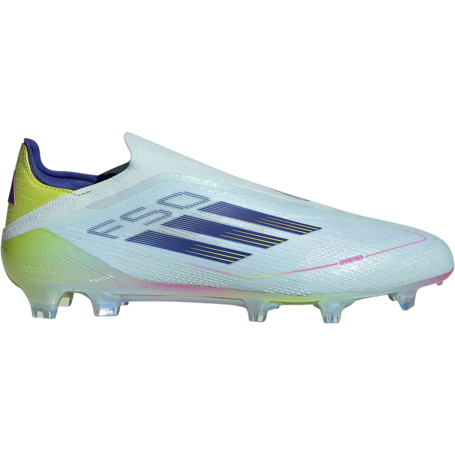 adidas F50 Laceless Elite FG Almost Blue Semi Lucid blue with Semi Solar Yellow Soccer Master