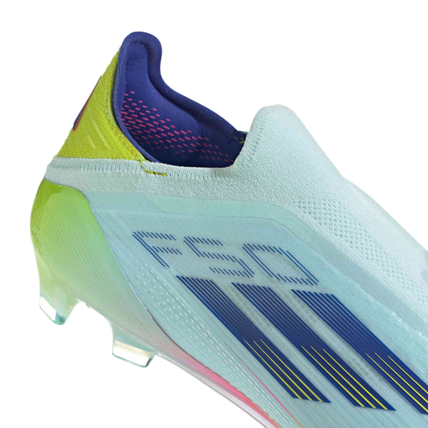 adidas F50 Laceless Elite FG Almost Blue Semi Lucid blue with Semi Solar Yellow Soccer Master