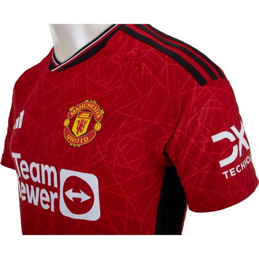 Mens Manchester United Home Authentic Jersey - 2023/24 - Image 3