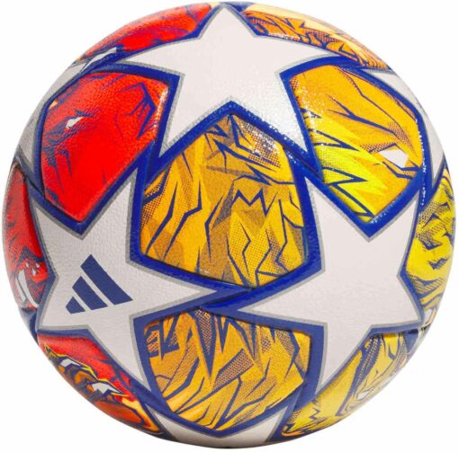 adidas UCL Competition Soccer Ball - White & Glory Blue with Flash Orange - Image 2