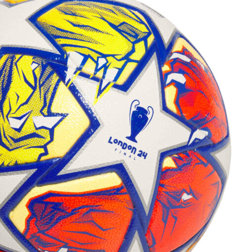 adidas UCL Competition Soccer Ball - White & Glory Blue with Flash Orange - Image 3