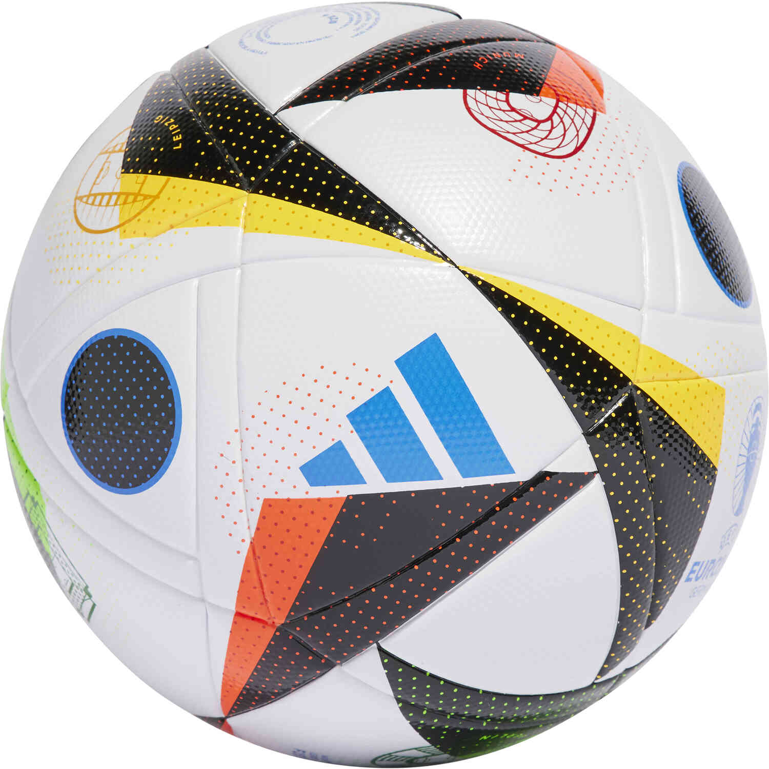 adidas Euro24 League Training Soccer Ball White & Black with GloBlu