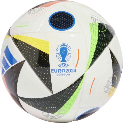 adidas UEFA EURO 2024 Mini Soccer Ball - White, Black & GloBlu