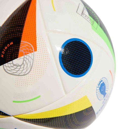 adidas UEFA EURO 2024 Mini Soccer Ball - White, Black & GloBlu - Image 3