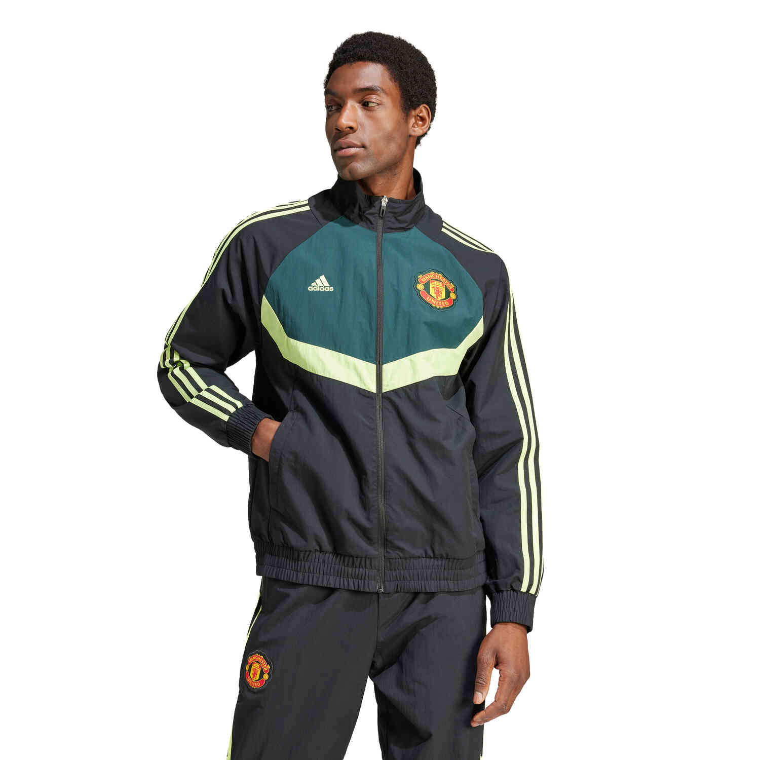 入荷なう Manchester Mens United lime night/pulse Black/green - Jacket Track トップス