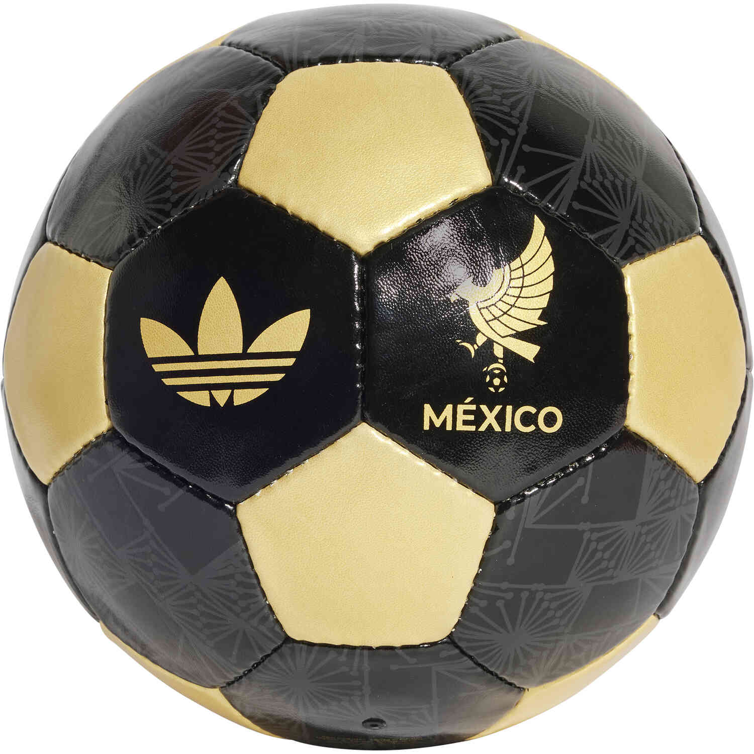 adidas Mexico Soccer Ball - Black & Utility Black with Gold