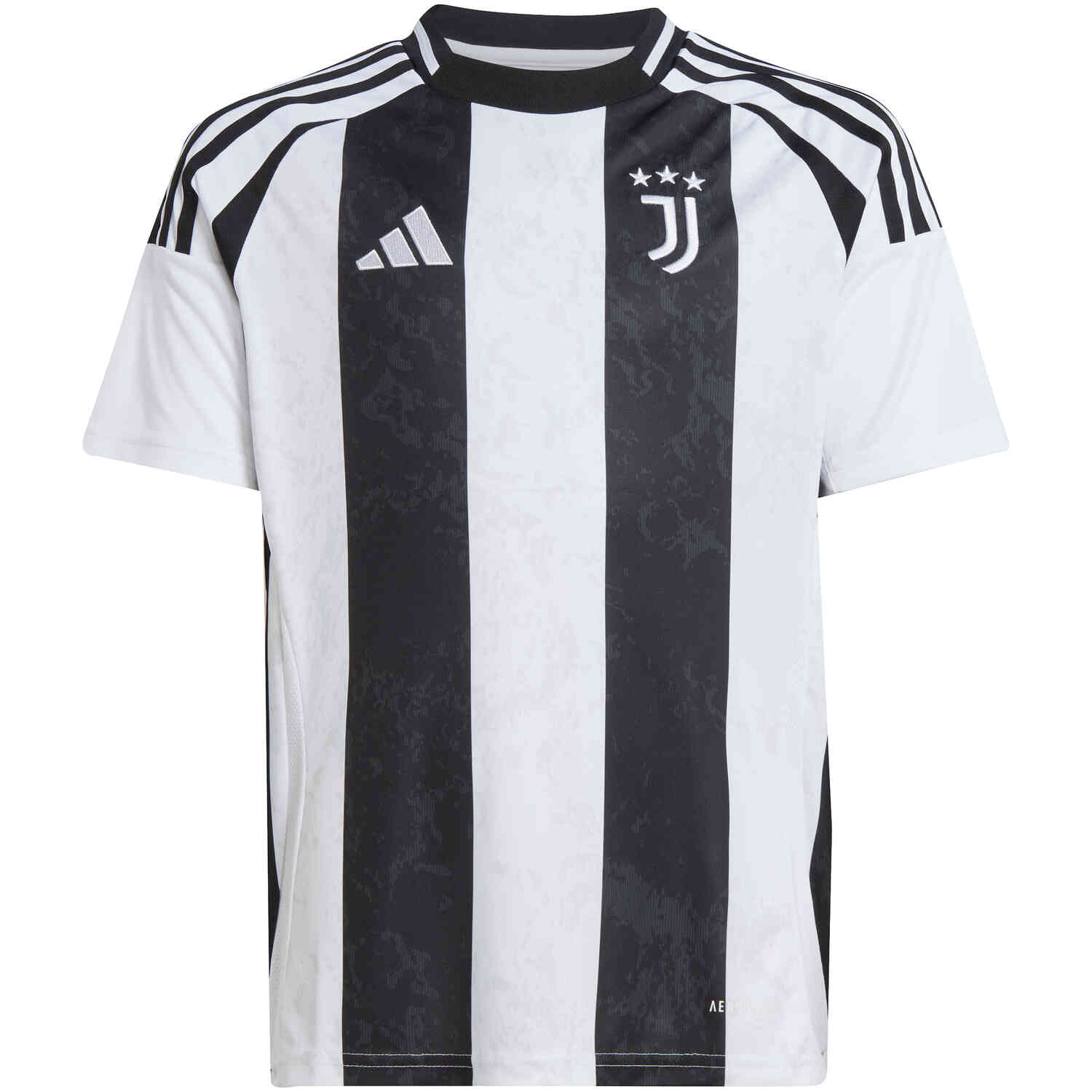 Adidas Youth Juventus Home Jersey 24 25 White Black YXS