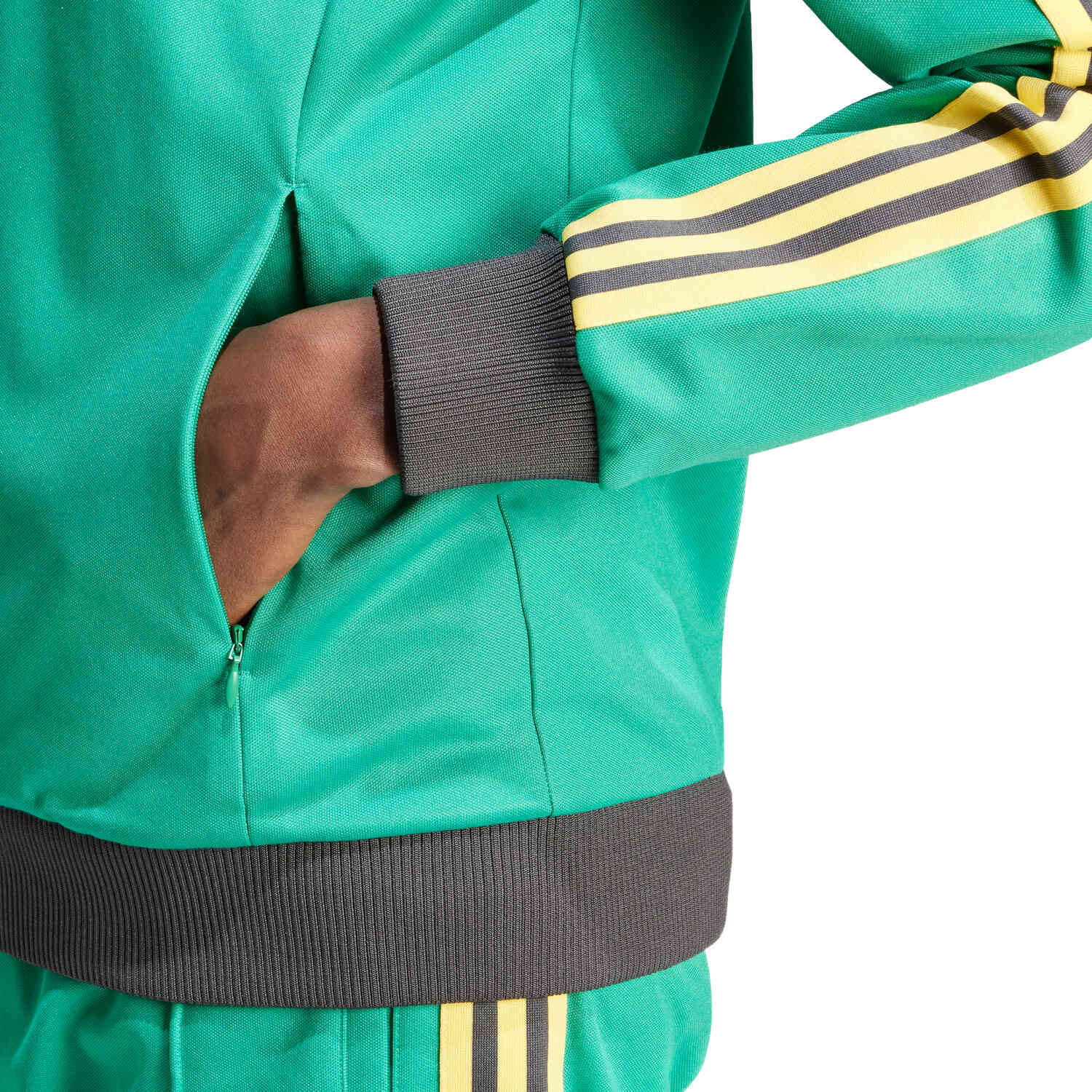 Adidas Jamaica Beckenbauer Track top - Court Green - Soccer Adidas Jamaica Beckenbauer Track top - Court Green - Soccer