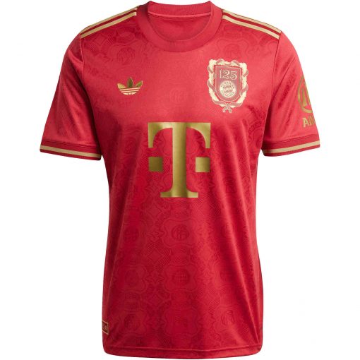 adidas Bayern Munich 125th Anniversary Jersey - Active Maroon/Dark Football Gold