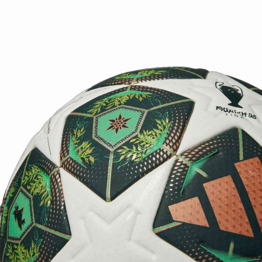 adidas UCL Ball Pro Soccer Ball - White & Shadow Green with Solar Slime - Image 4