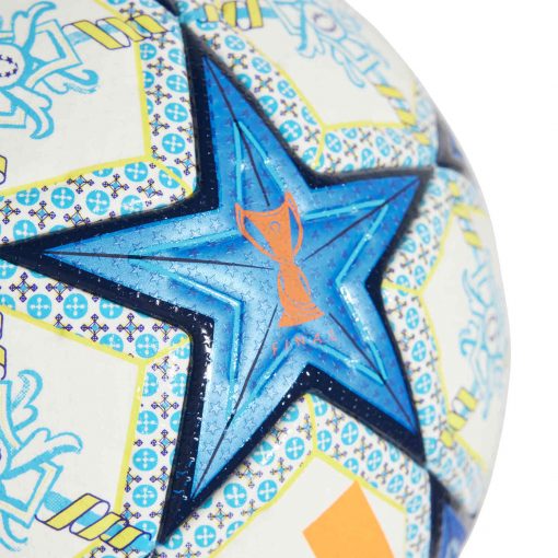 adidas W-UCL Ball Pro Soccer Ball - White & Orange with Night Sky with Pantone - Image 3