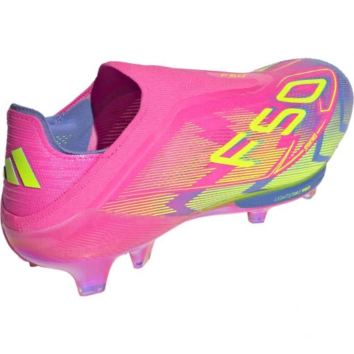 adidas F50 Plus FG - Lucid Pink & Lucid lemon with Blue Fusion - Image 4