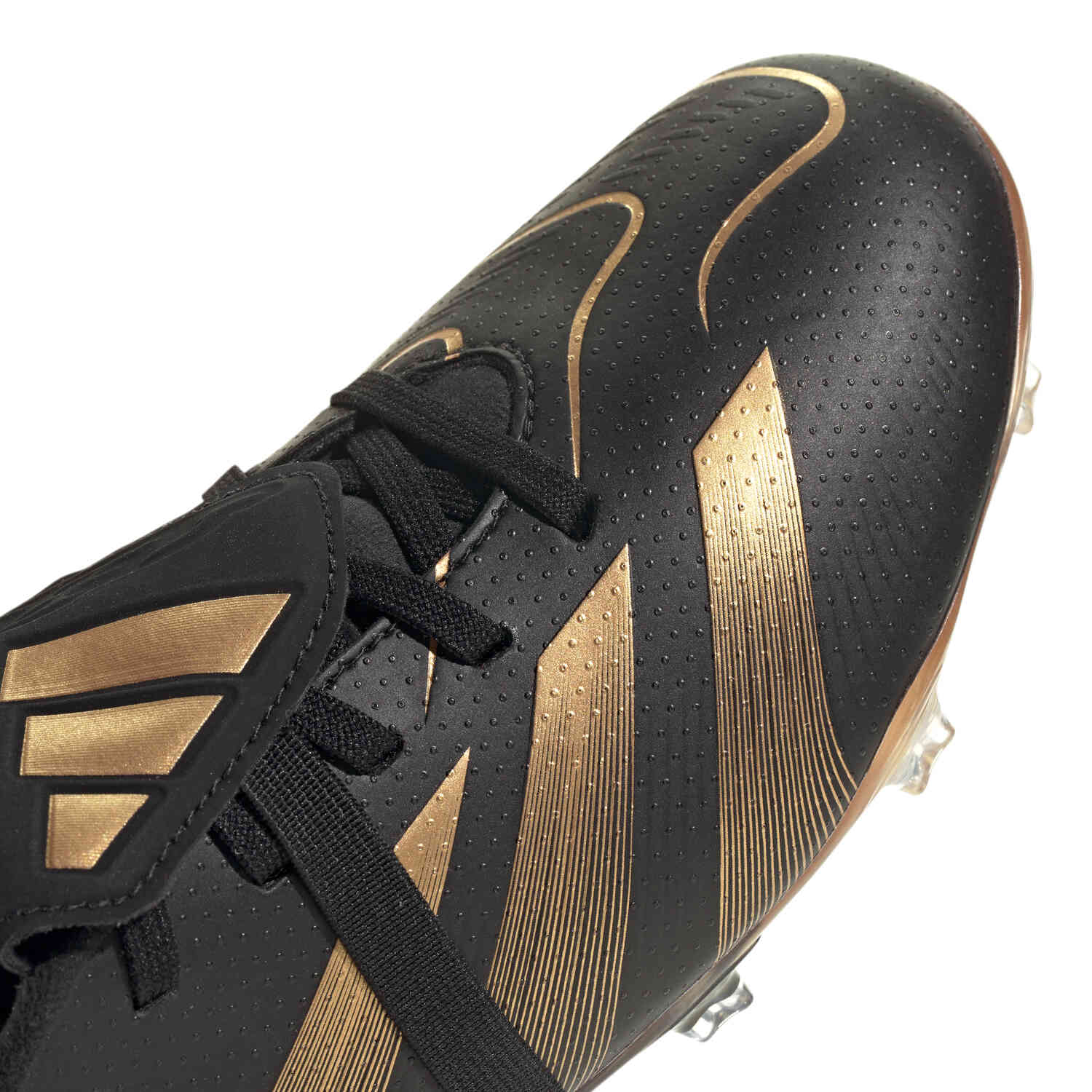 Kids adidas Predator League FT FG Firm Ground Black Black with Gold Metallic Soccer Master