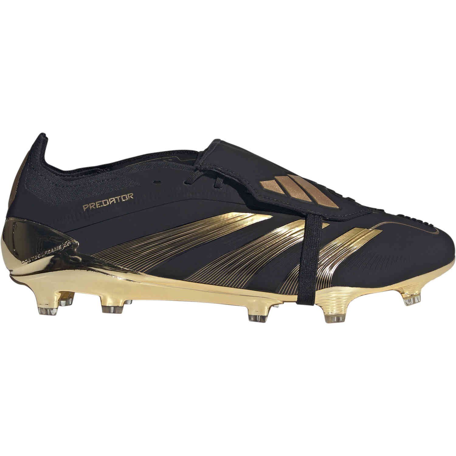 adidas Predator Elite FT FG Firm Ground Black Black with Gold Metallic Soccer Master