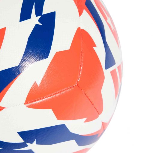 adidas FIFA CWC Training Soccer Ball - White & Lucid Red with Blue - Image 4