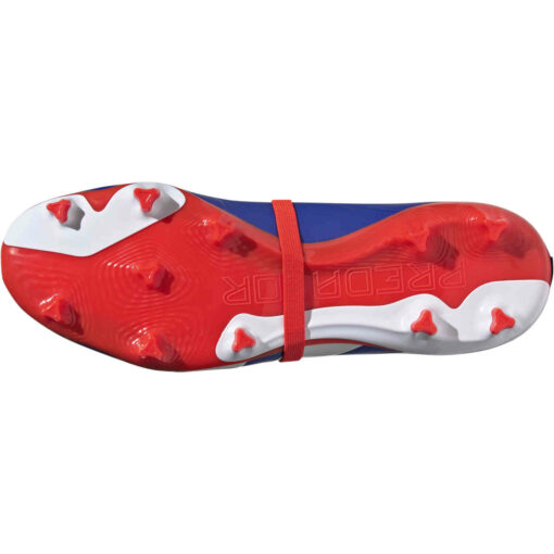 adidas Predator League FG - Lucid Blue & Ftwr White with Solar Red - Image 6