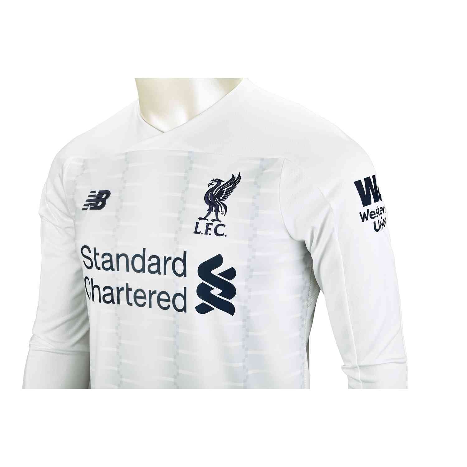 liverpool white long sleeve jersey