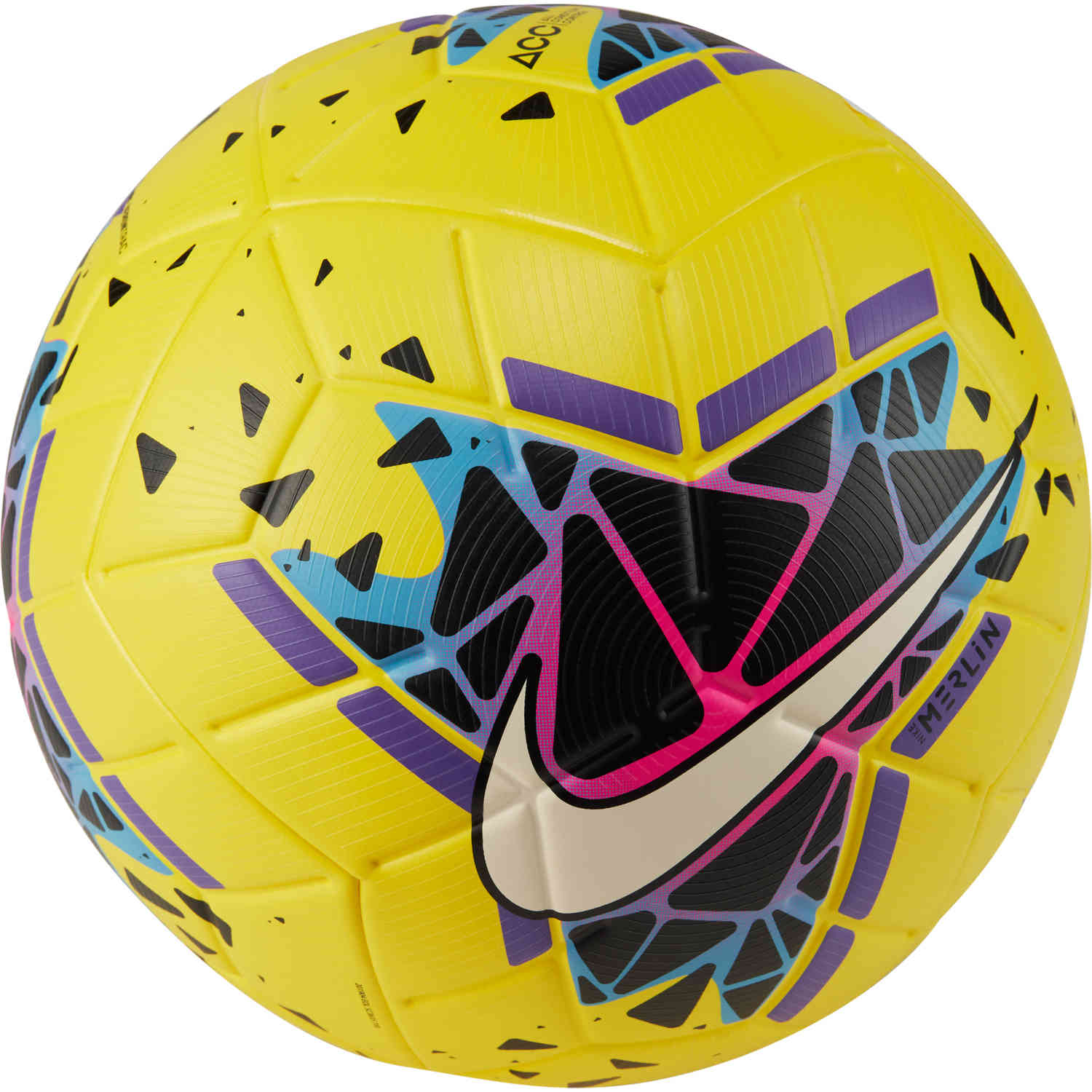Nike Merlin Hi vis Premium Match Soccer Ball Yellow Black with