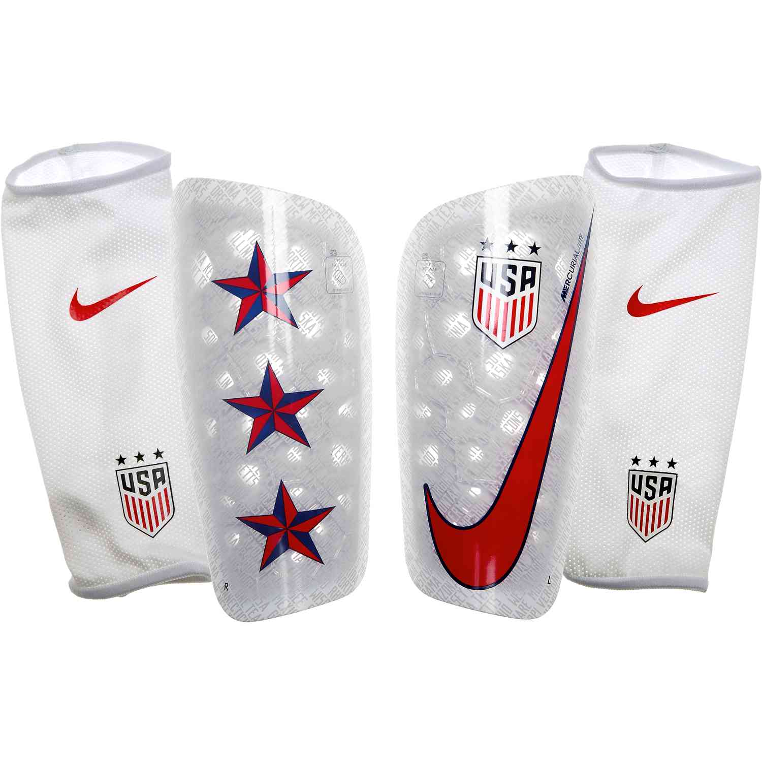 white nike shin guards